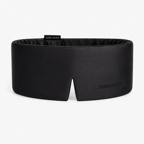 Aura Glow™ Blackout Silk Sleep Mask – Deep Rest & Total Light Blocking Comfort